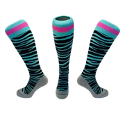 Hingly Zebra Black/Mint Socks