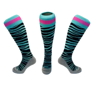 Hingly Zebra Black/Mint Socks