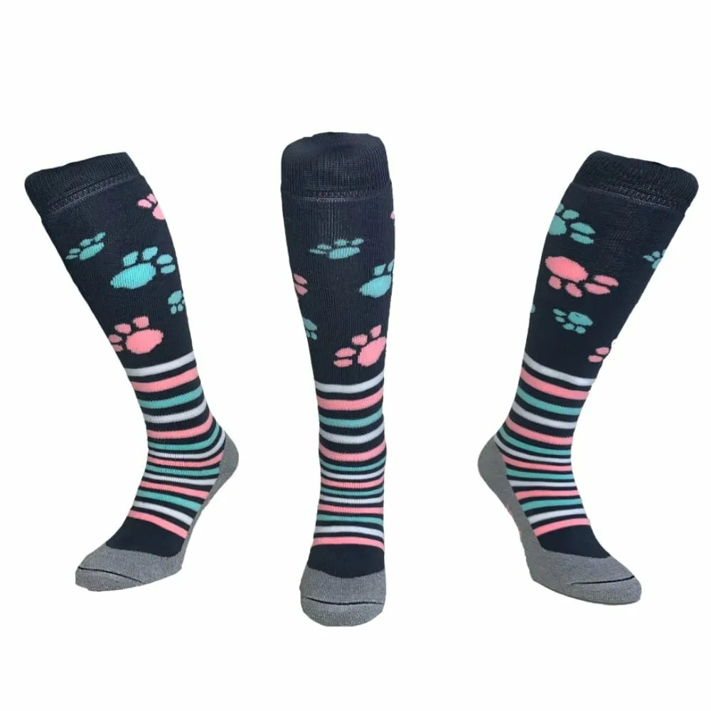 Hingly Paws Stripped Grey Socks