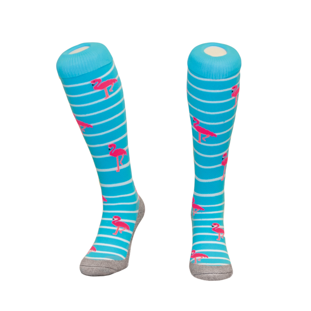 Hingly Hockey Socks Flamingo Stripe Blue