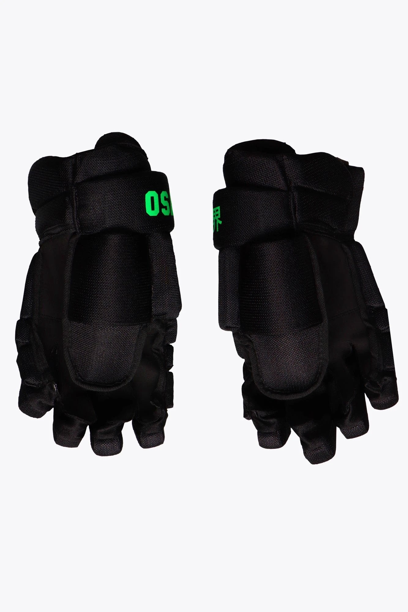 Osaka Hockey Penalty Glove Iconic Black, back view showing padded wrist and finger protection