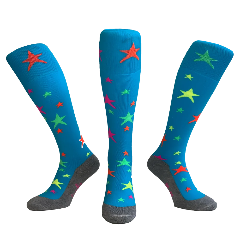 Hingly Star Disco Blue Socks