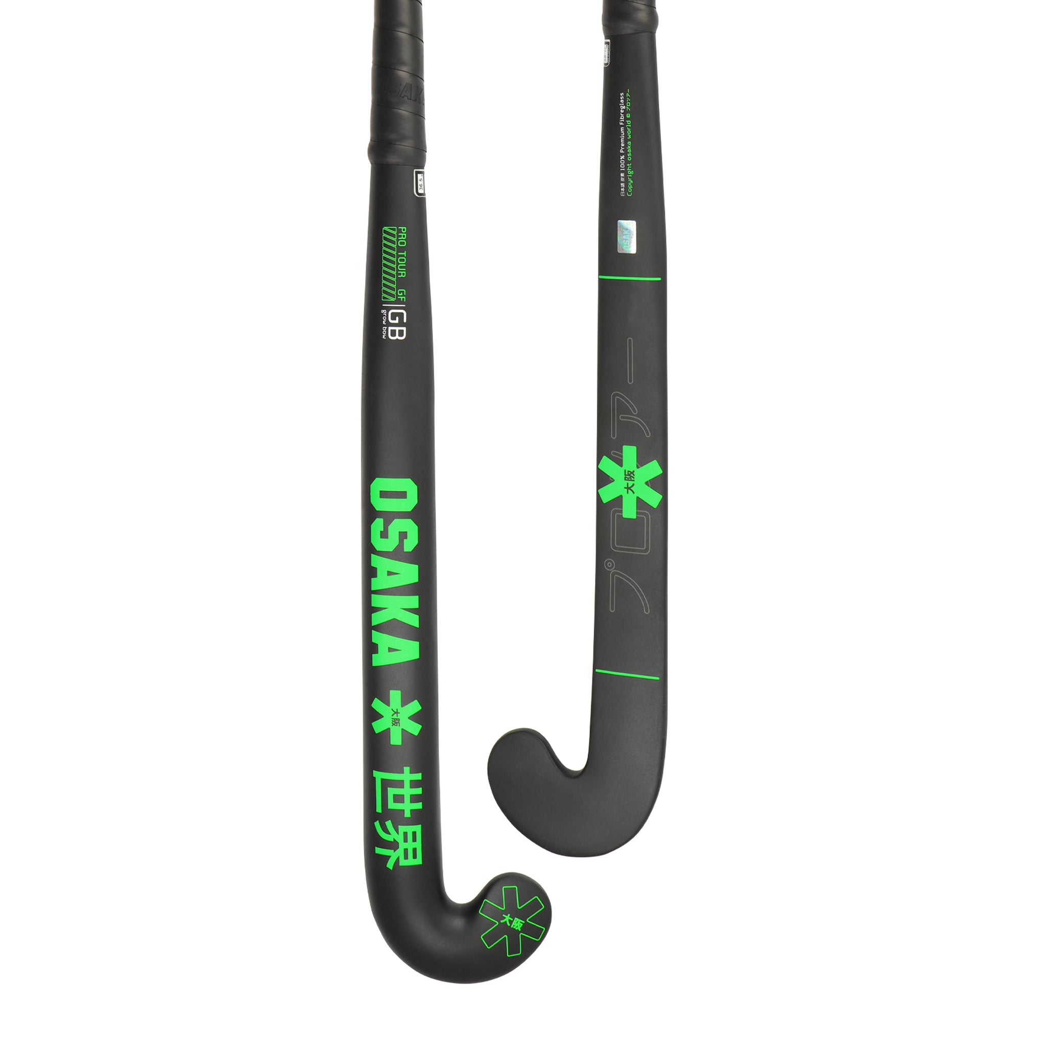 Osaka Field Hockey Stick PRO TOUR GF - 2.0 GROW BOW ICONIC BLACK