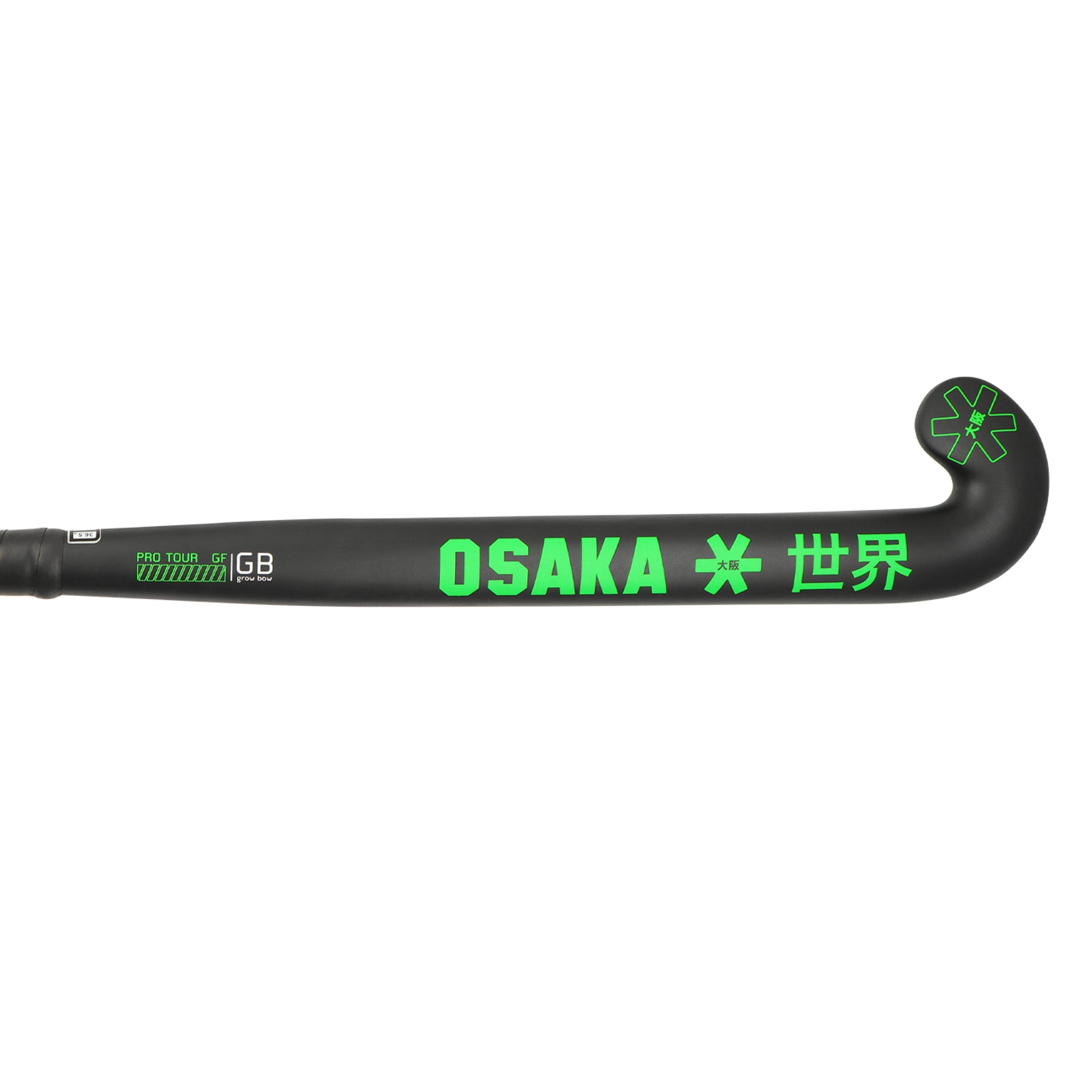 Osaka Field Hockey Stick PRO TOUR GF - 2.0 GROW BOW ICONIC BLACK