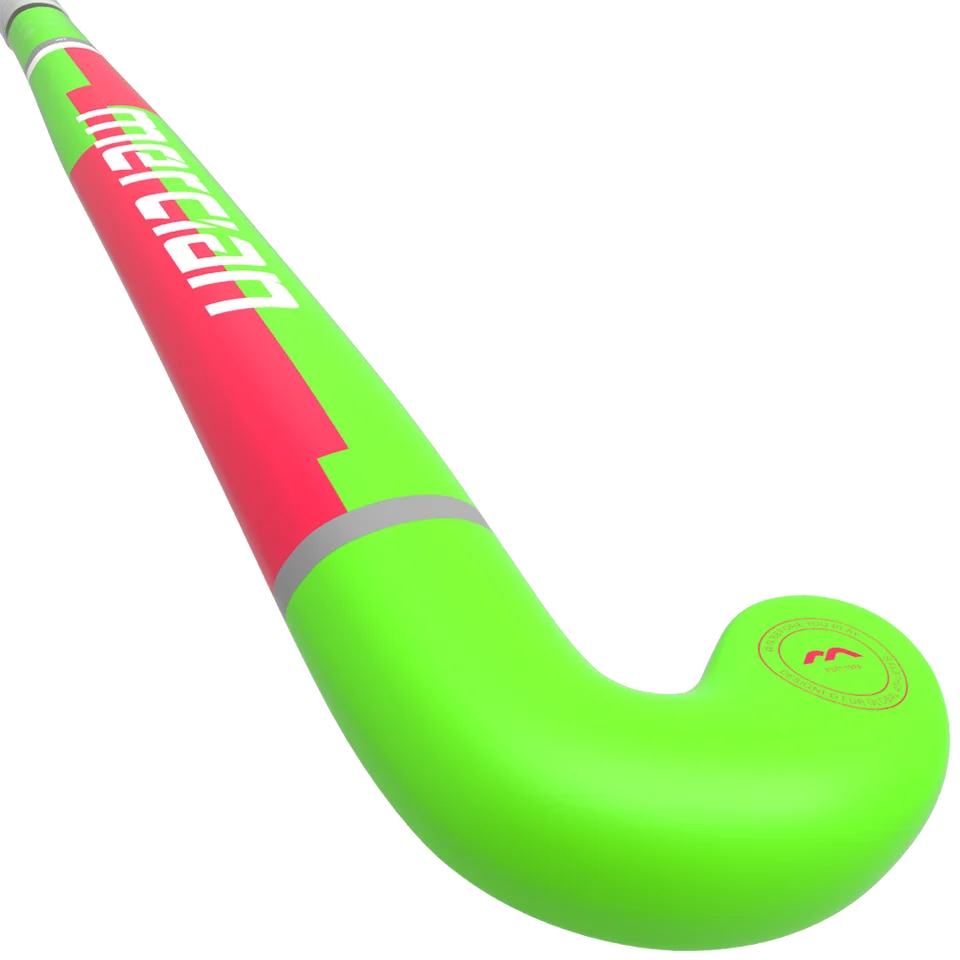Mercian Genesis W1 Junior Wooden Hockey Stick - Neon/Rubin