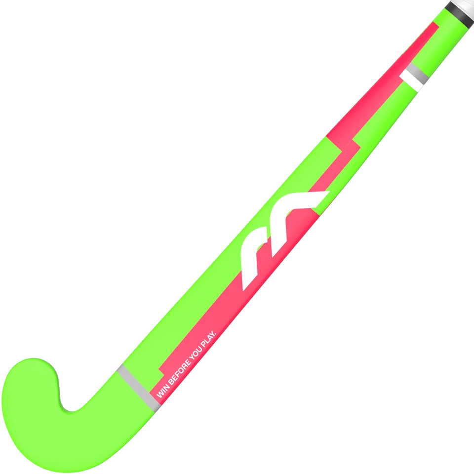 Mercian Genesis W1 Junior Wooden Hockey Stick - Neon/Rubin