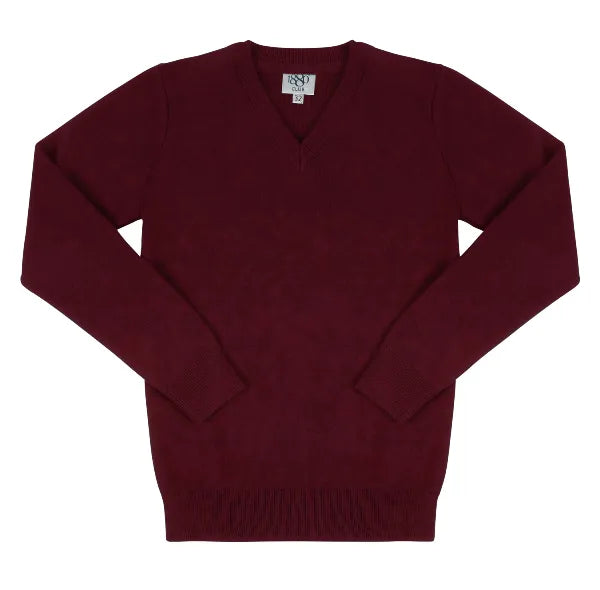 Laurel Hill Slim Fit V-Neck Sweater Maroon